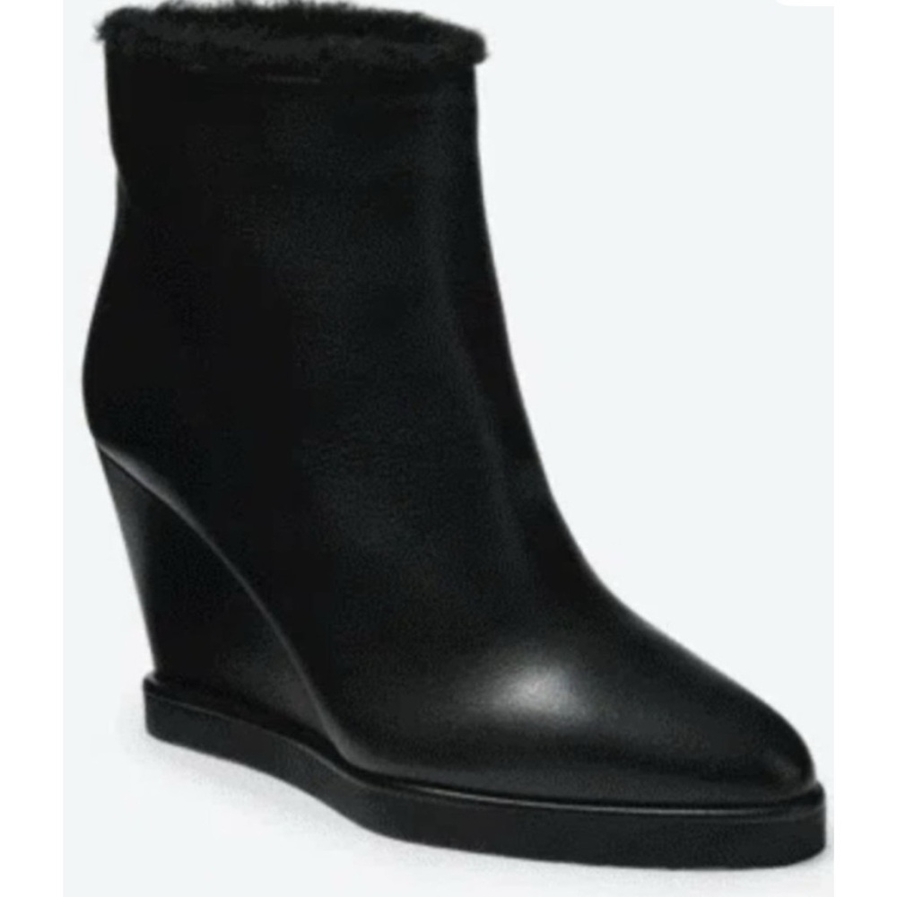 Women's Black Wedge Ankle Boots